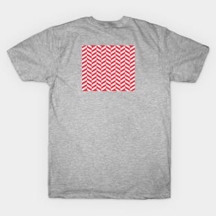 Herringbone Pattern - Red T-Shirt